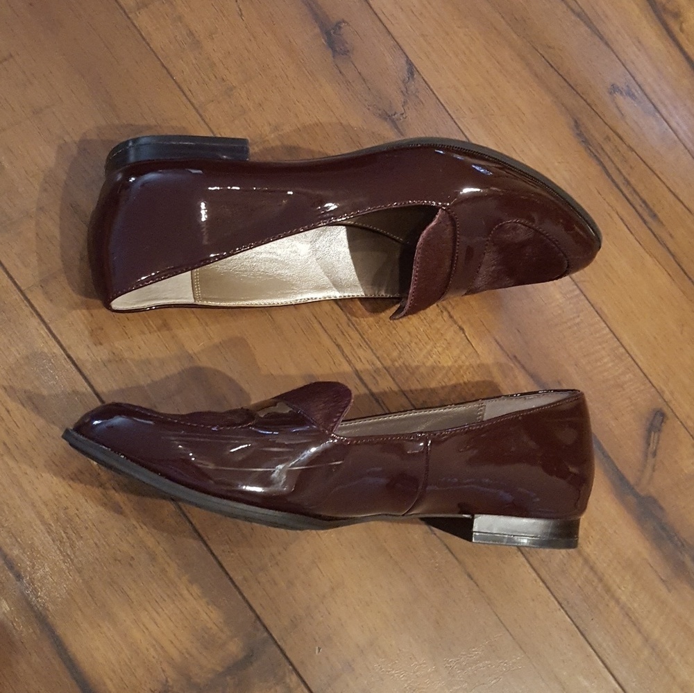 Alfani - Burgundy Step 'N Flex Calf Hair Flats